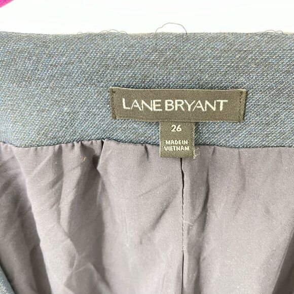 Lane Bryant blazer coat jacket color block navy gray 26 EUC - Picture 7 of 13
